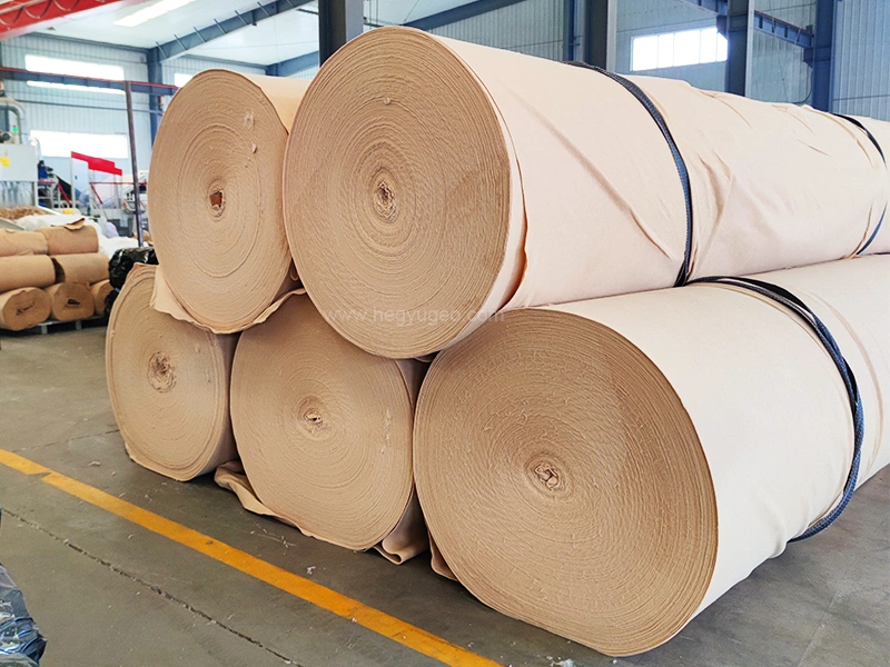 High quality 400gsm nonwoven geotextile rolls wrapped and palletized in China