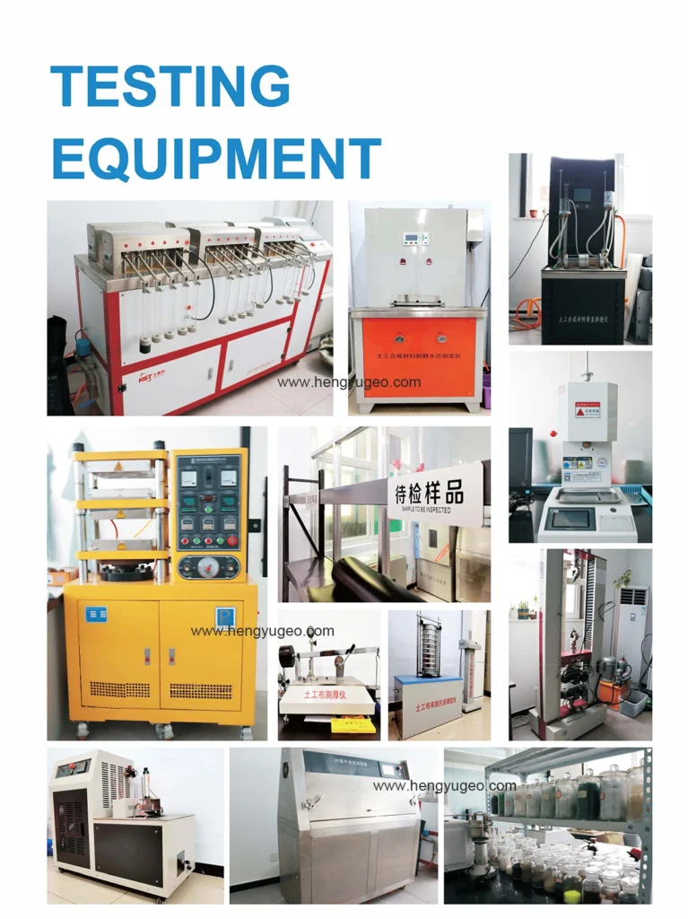 Complete QC laboratory for geomembrane and nonwoven geotextile ASTM testing