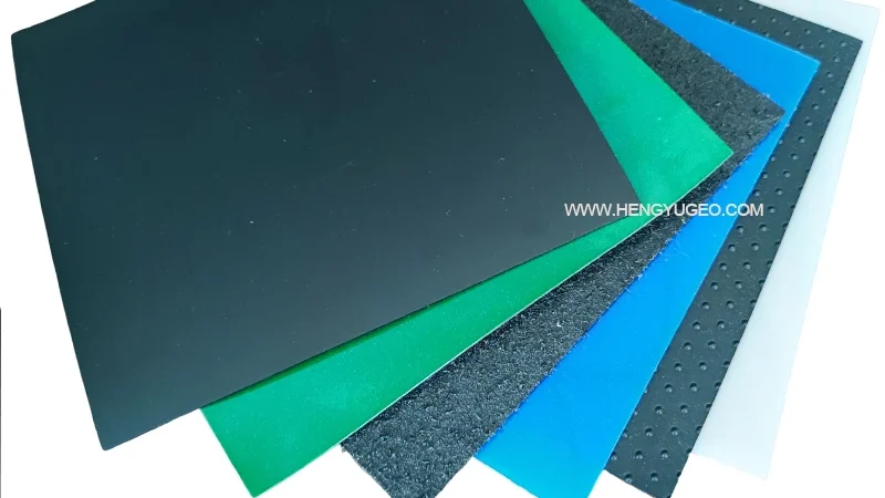 Black smooth HDPE geomembrane liner for impermeable containment in landfills and ponds