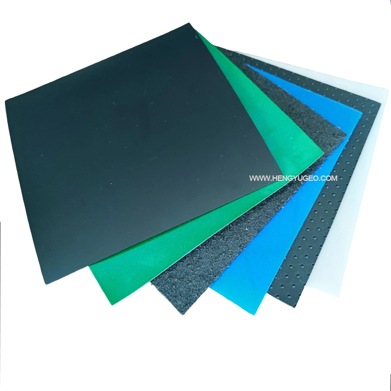 Black smooth HDPE geomembrane liner for impermeable containment in landfills and ponds